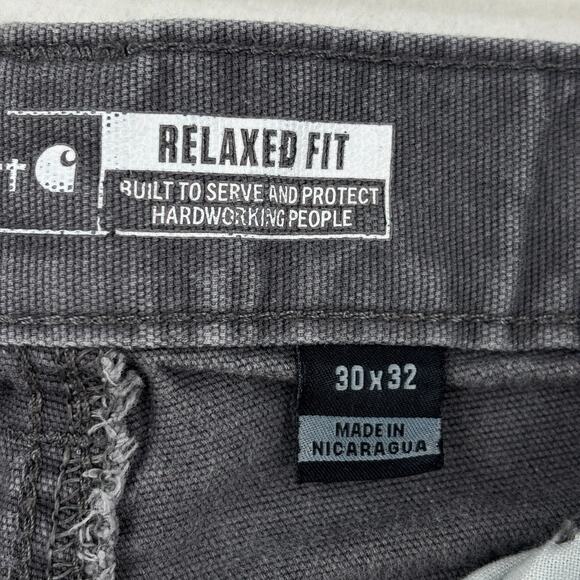 Carhartt Jeans Mens Size 30 Gray Rugged Flex Canvas 5 Pocket Work Pant Relaxed - Picture 13 of 13